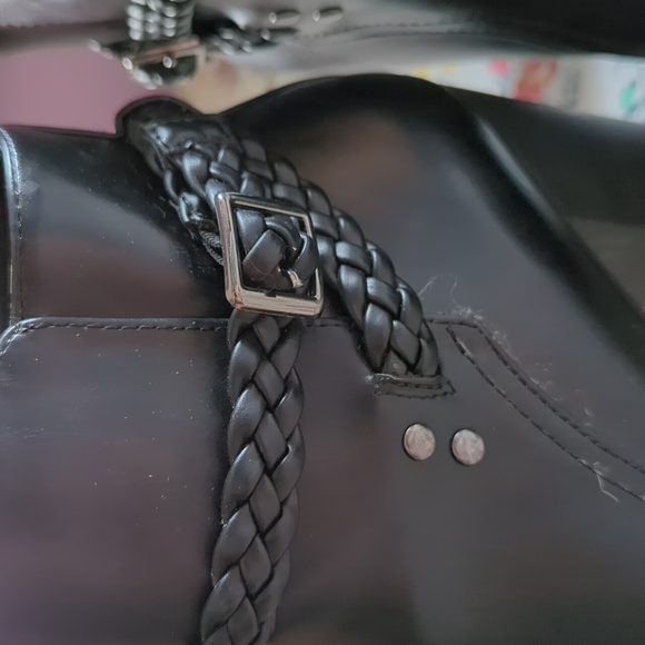 American Eagle Black Chunky Heel Ankle Booties - Picture 2 of 14